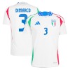 Maillot de Supporter Italie DiMarco 3 Extérieur Euro 2024 Pour Homme